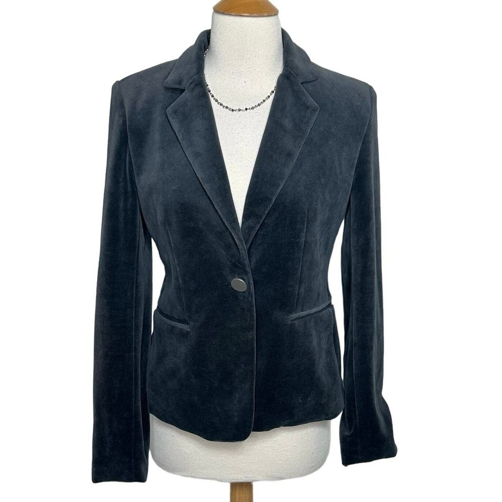 Hipchik Couture Blazer 4 Gray Velvet Rhinestone Snake Embellished Rocker Jacket
